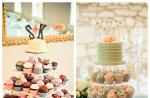 Svatební dort s cupcakes Košíčky pro růžovou svatbu